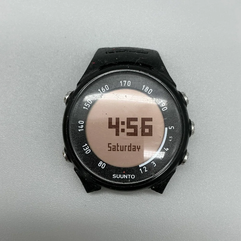 Suunto T3c Mens Watch 43mm Beige Digital Black Sport Running New Battery